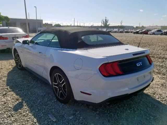 1FATP8FF9K5150204 - 2019 FORD MUSTANG GT WHITE photo 3