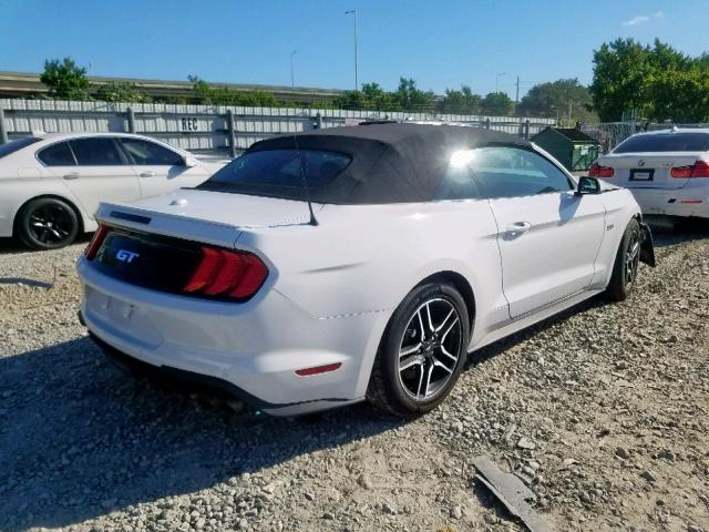 1FATP8FF9K5150204 - 2019 FORD MUSTANG GT WHITE photo 4