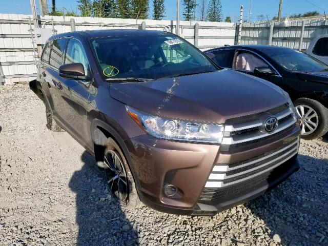 5TDBZRFH9KS945643 - 2019 TOYOTA HIGHLANDER BROWN photo 1