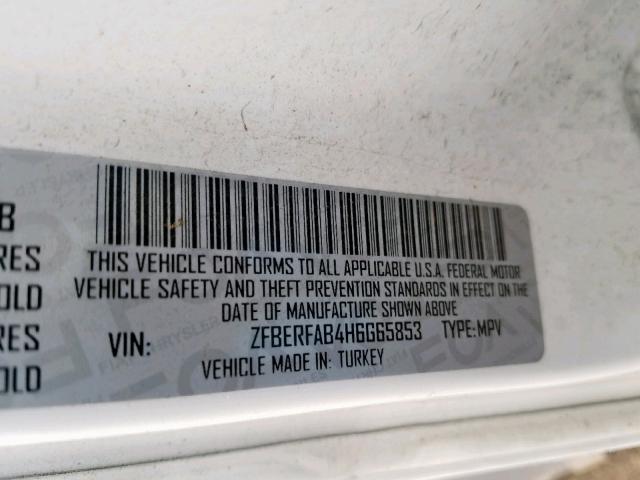 ZFBERFAB4H6G65853 - 2017 RAM PROMASTER 双色 照片 10