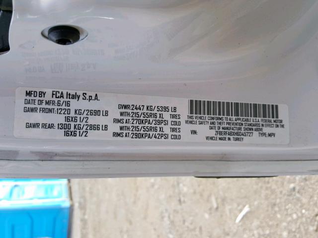 ZFBERFABXH6D45727 - 2017 RAM PROMASTER 白色 照片 10