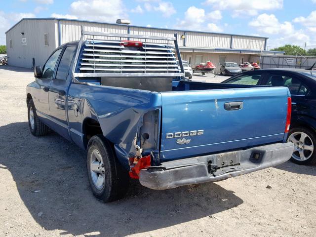 1D7HA18NX3J619571 - 2003 DODGE RAM 1500 S BLUE photo 3