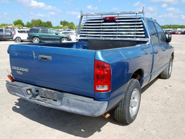 1D7HA18NX3J619571 - 2003 DODGE RAM 1500 S BLUE photo 4