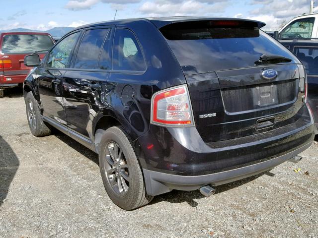 2FMDK38C98BB33969 - 2008 FORD EDGE SEL BLACK photo 3