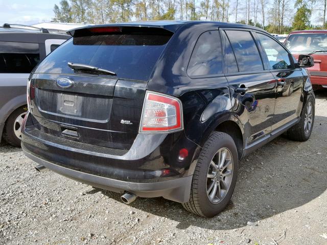 2FMDK38C98BB33969 - 2008 FORD EDGE SEL BLACK photo 4