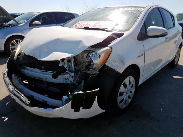 JTDKDTB32C1024210 - 2012 TOYOTA PRIUS C WHITE photo 2