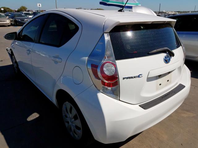 JTDKDTB32C1024210 - 2012 TOYOTA PRIUS C WHITE photo 3