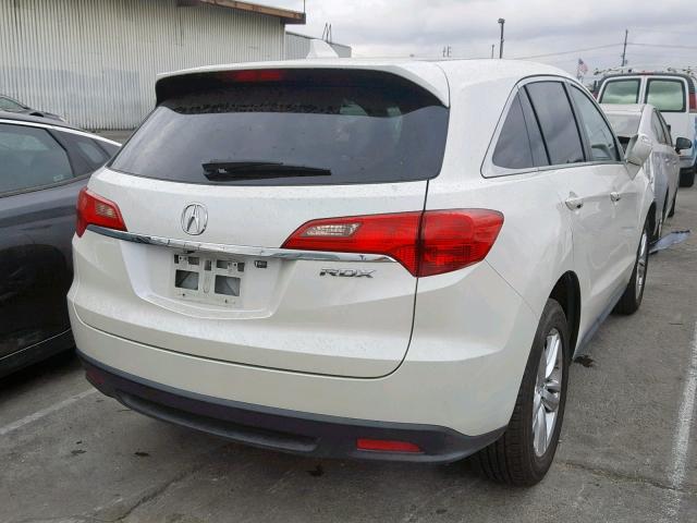 5J8TB3H39EL006667 - 2014 ACURA RDX WHITE photo 4