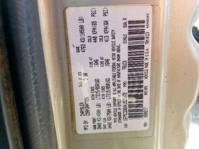 1B7MC336XXJ523072 - 1999 DODGE RAM 3500 SILVER photo 10