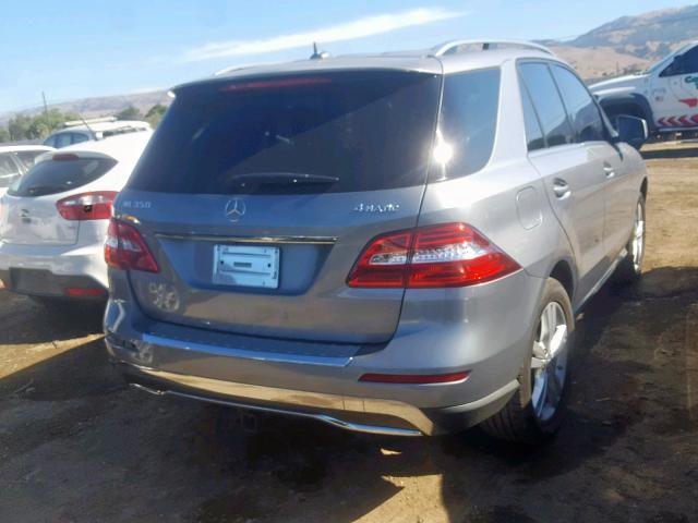 4JGDA5HB1CA010158 - 2012 MERCEDES-BENZ ML 350 4MA GRAY photo 4