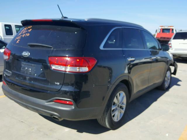 5XYPG4A50GG142476 - 2016 KIA SORENTO LX BLACK photo 4