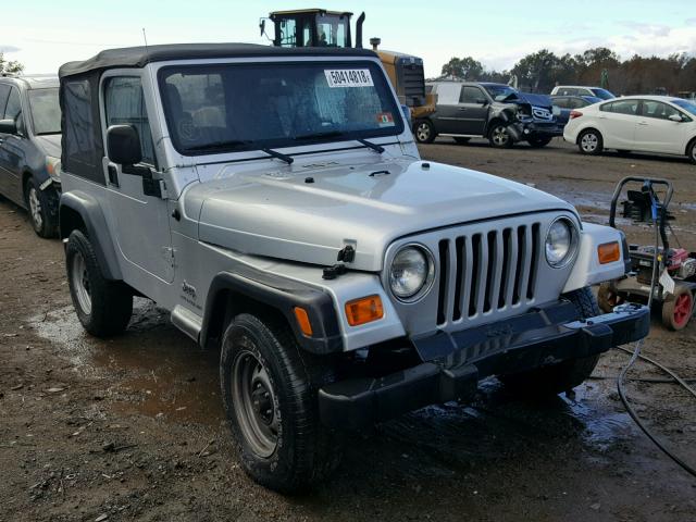 1J4FA29163P365514 - 2003 JEEP WRANGLER / SILVER photo 1