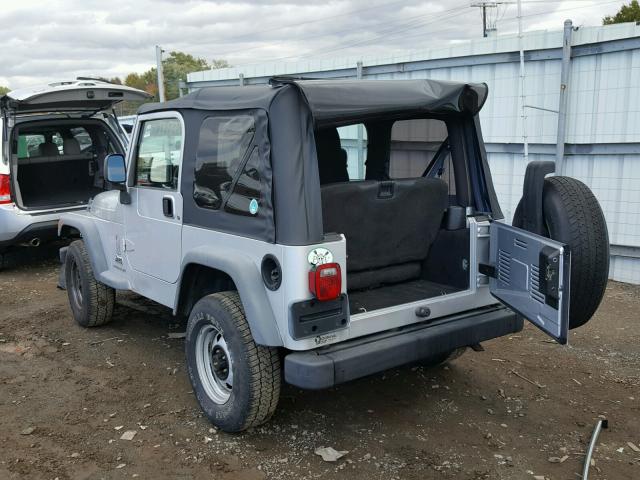 1J4FA29163P365514 - 2003 JEEP WRANGLER / SILVER photo 3