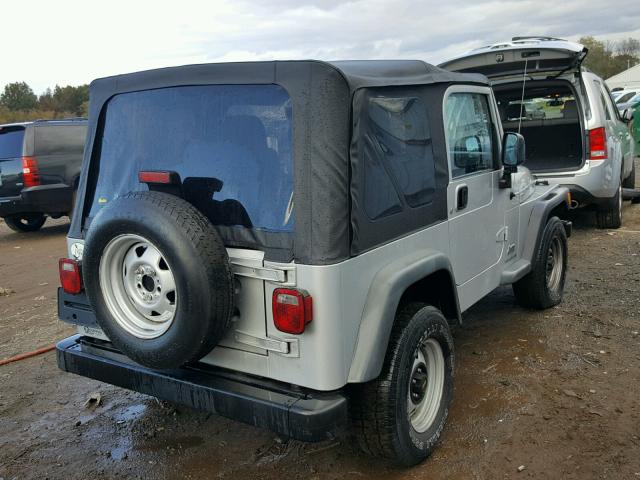 1J4FA29163P365514 - 2003 JEEP WRANGLER / SILVER photo 4