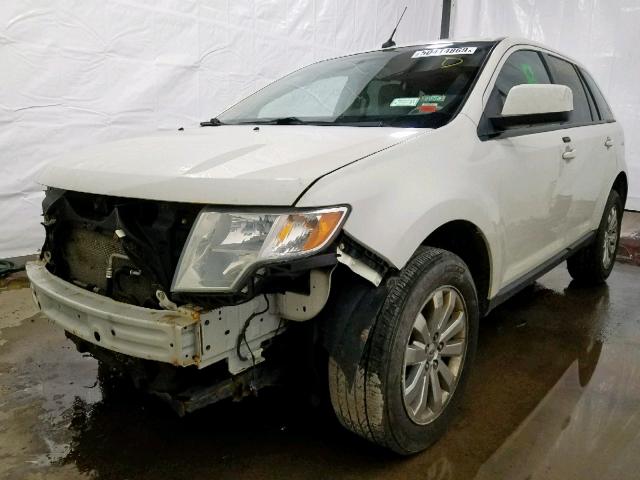 2FMDK4JC0ABA21647 - 2010 FORD EDGE SEL WHITE photo 2