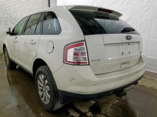 2FMDK4JC0ABA21647 - 2010 FORD EDGE SEL WHITE photo 3