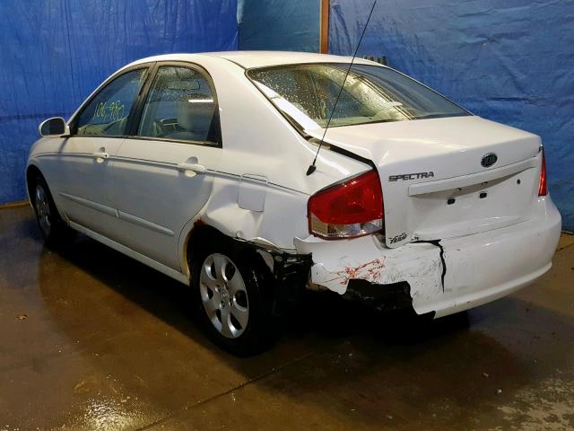 KNAFE121385581349 - 2008 KIA SPECTRA EX WHITE photo 3