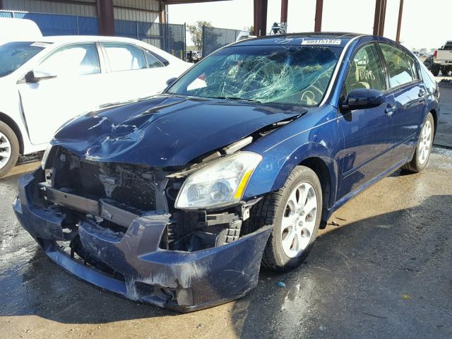 1N4BA41E07C808533 - 2007 NISSAN MAXIMA SE BLUE photo 2