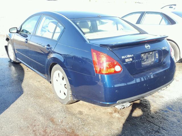 1N4BA41E07C808533 - 2007 NISSAN MAXIMA SE BLUE photo 3