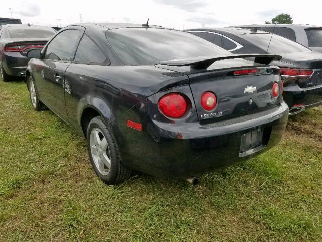 1G1AT18H597186322 - 2009 CHEVROLET COBALT LT BLACK photo 3