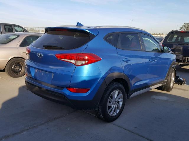 KM8J33A45JU722245 - 2018 HYUNDAI TUCSON LIM BLUE photo 4