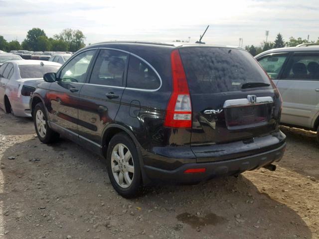 JHLRE38728C016970 - 2008 HONDA CR-V EXL BLACK photo 3