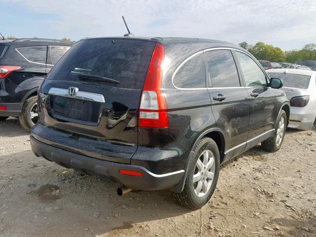 JHLRE38728C016970 - 2008 HONDA CR-V EXL BLACK photo 4