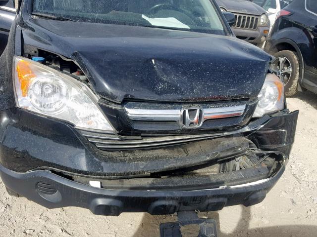 JHLRE38728C016970 - 2008 HONDA CR-V EXL BLACK photo 9