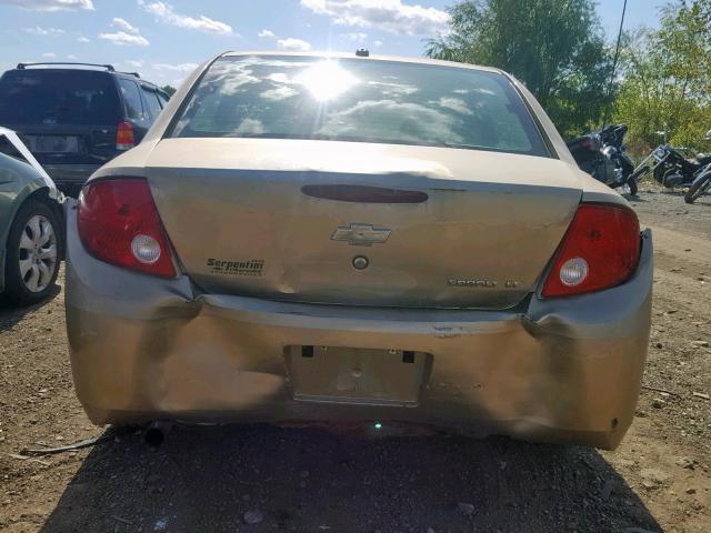 1G1AL58F867626793 - 2006 CHEVROLET COBALT LT TAN photo 9