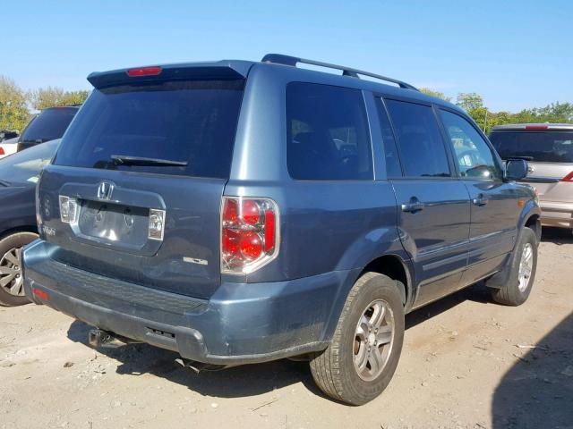 5FNYF182X8B011713 - 2008 HONDA PILOT VP BLUE photo 4