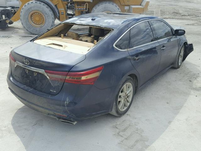 4T1BK1EB8FU147621 - 2015 TOYOTA AVALON XLE BLUE photo 4