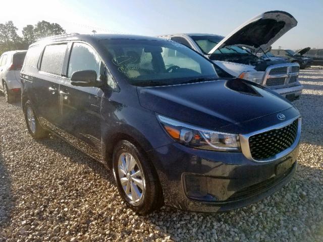 KNDMB5C10F6033664 - 2015 KIA SEDONA LX BLUE photo 1