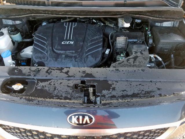 KNDMB5C10F6033664 - 2015 KIA SEDONA LX BLUE photo 7