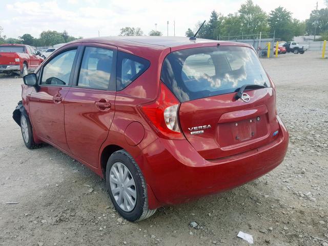 3N1CE2CP8FL367908 - 2015 NISSAN VERSA NOTE RED photo 3