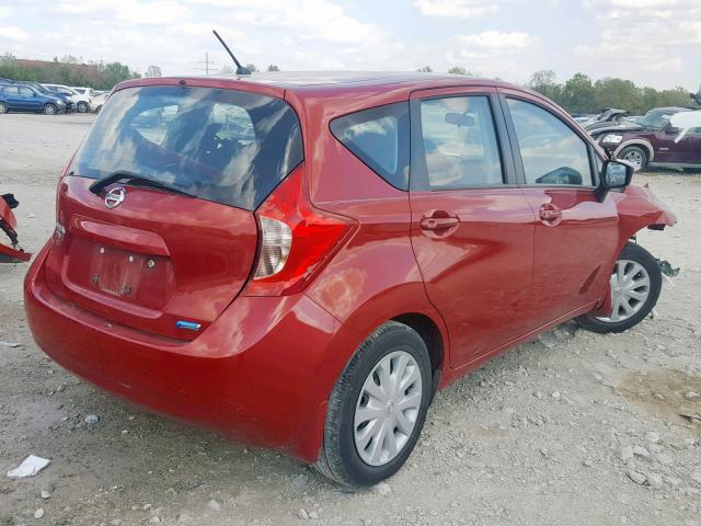 3N1CE2CP8FL367908 - 2015 NISSAN VERSA NOTE RED photo 4