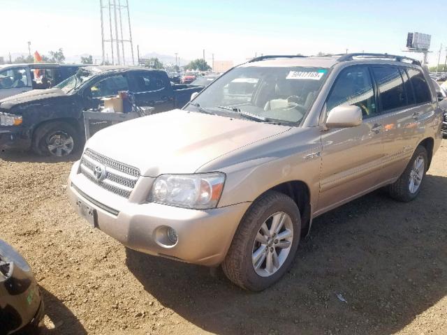 JTEEW21A960027886 - 2006 TOYOTA HIGHLANDER TAN photo 2