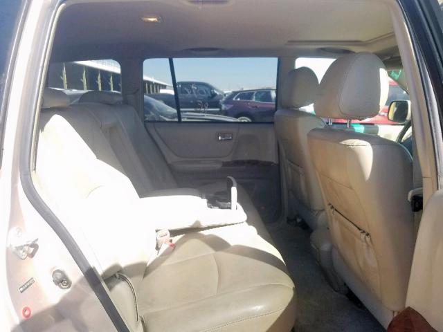 JTEEW21A960027886 - 2006 TOYOTA HIGHLANDER TAN photo 6