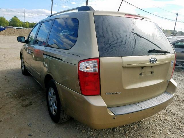 KNDMG4C35A6359627 - 2010 KIA SEDONA LX GOLD photo 3