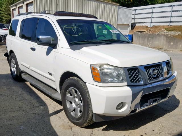 5N1AA08A56N715605 - 2006 NISSAN ARMADA SE WHITE photo 1