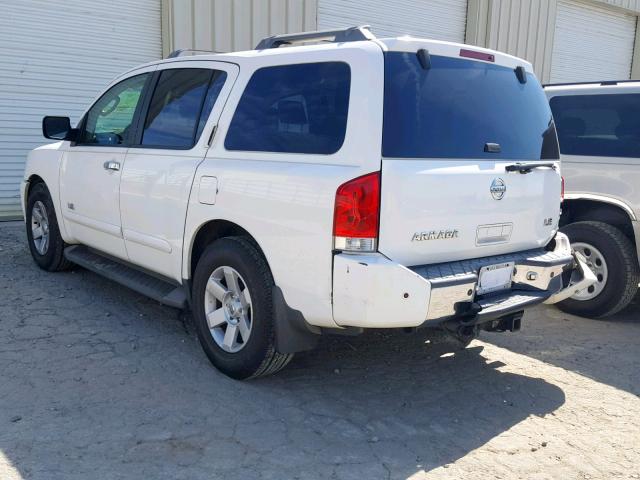 5N1AA08A56N715605 - 2006 NISSAN ARMADA SE WHITE photo 3