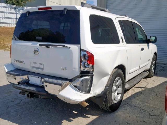 5N1AA08A56N715605 - 2006 NISSAN ARMADA SE WHITE photo 4