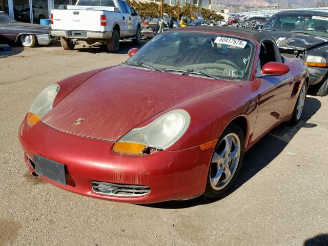 WP0CA29832U625289 - 2002 PORSCHE BOXSTER RED photo 2