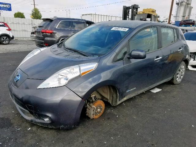 1N4AZ0CPXDC406297 - 2013 NISSAN LEAF S GRAY photo 2