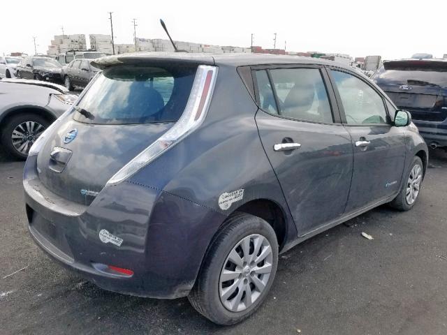 1N4AZ0CPXDC406297 - 2013 NISSAN LEAF S GRAY photo 4