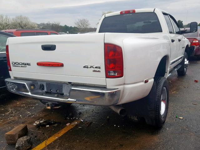 3D7MS48C85G764902 - 2005 DODGE RAM 3500 S WHITE photo 4