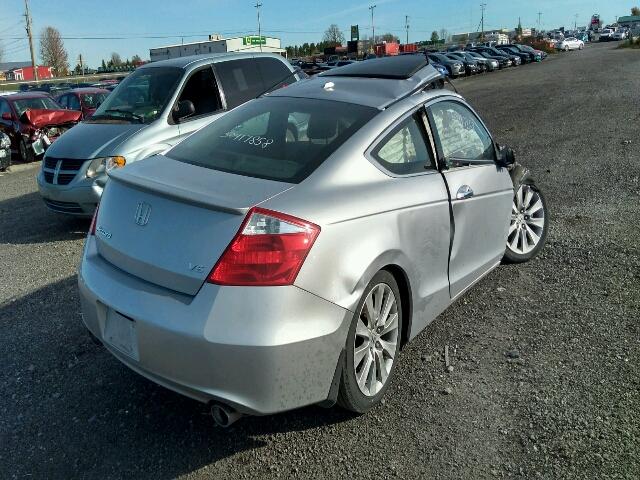 1HGCS2B87AA800684 - 2010 HONDA ACCORD EXL SILVER photo 4