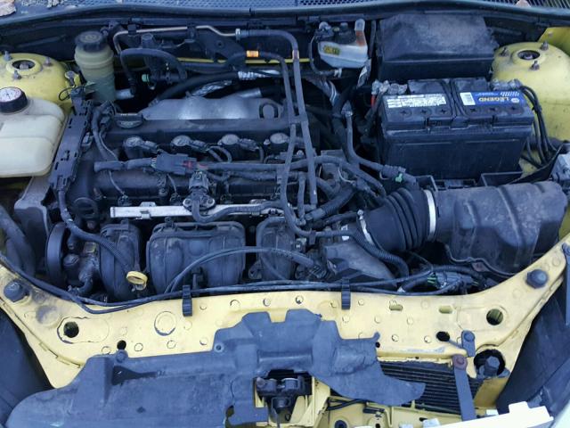 3FAFP31N05R127670 - 2005 FORD FOCUS ZX3 YELLOW photo 7