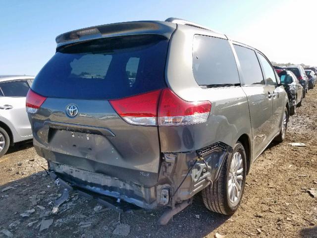 5TDYK3DC9BS160767 - 2011 TOYOTA SIENNA XLE GREEN photo 4