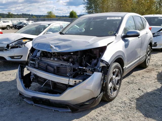 2HKRW2H80HH628411 - 2017 HONDA CR-V EXL SILVER photo 2