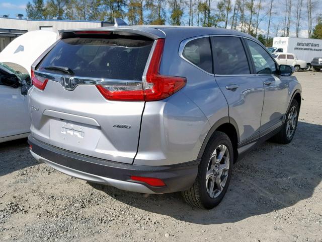 2HKRW2H80HH628411 - 2017 HONDA CR-V EXL SILVER photo 4